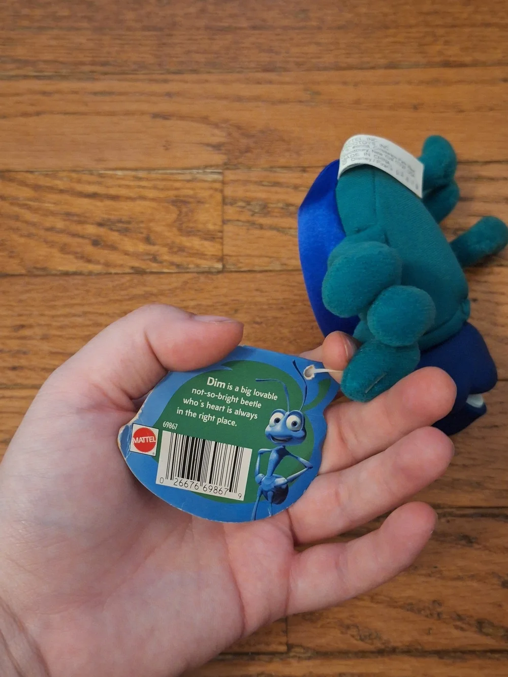 Vintage Disney A Bug's Life Plush Toys - Blue Dim